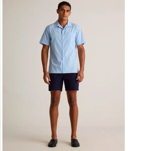 Quince Organic Cotton Classic Stretch Chino 34 Black 8” inseam Golf Tennis NEW